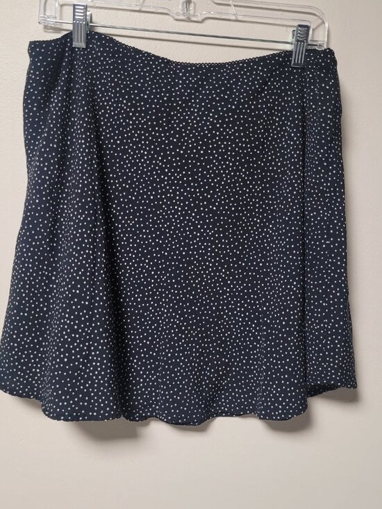 American Eagle XLT Black Polka Dot Skirt Flowy Mini Casual Cottagecore - Picture 8 of 8